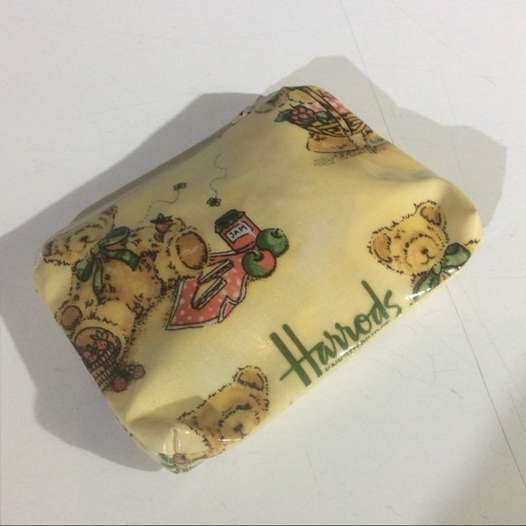 Harrods London Teddy Bear Pouch Coated Canvas Case - Picture 7 of 7
